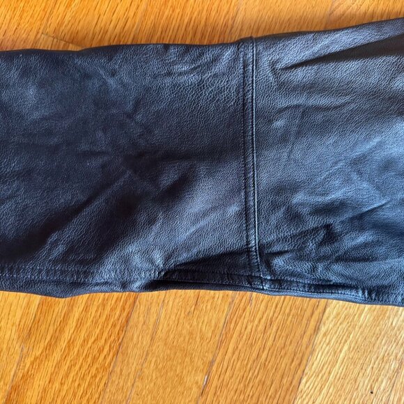 Spanx Faux Leather Pants Black Pull On Ankle Skinny - Picture 9 of 10